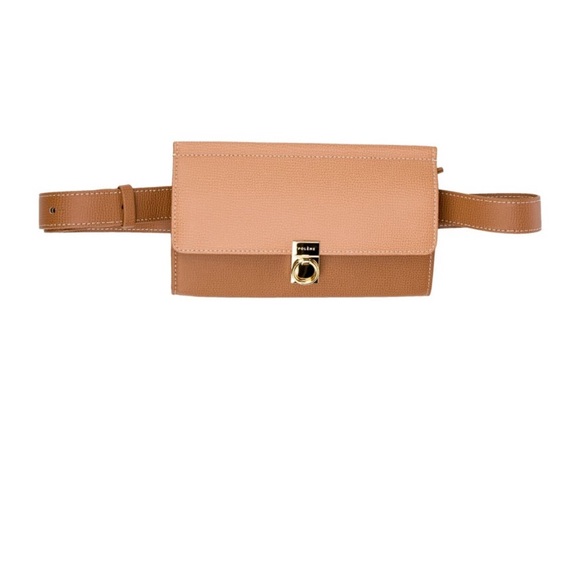 Polene Tan Leather Crossbody Bag.  Worn once - Picture 2 of 2